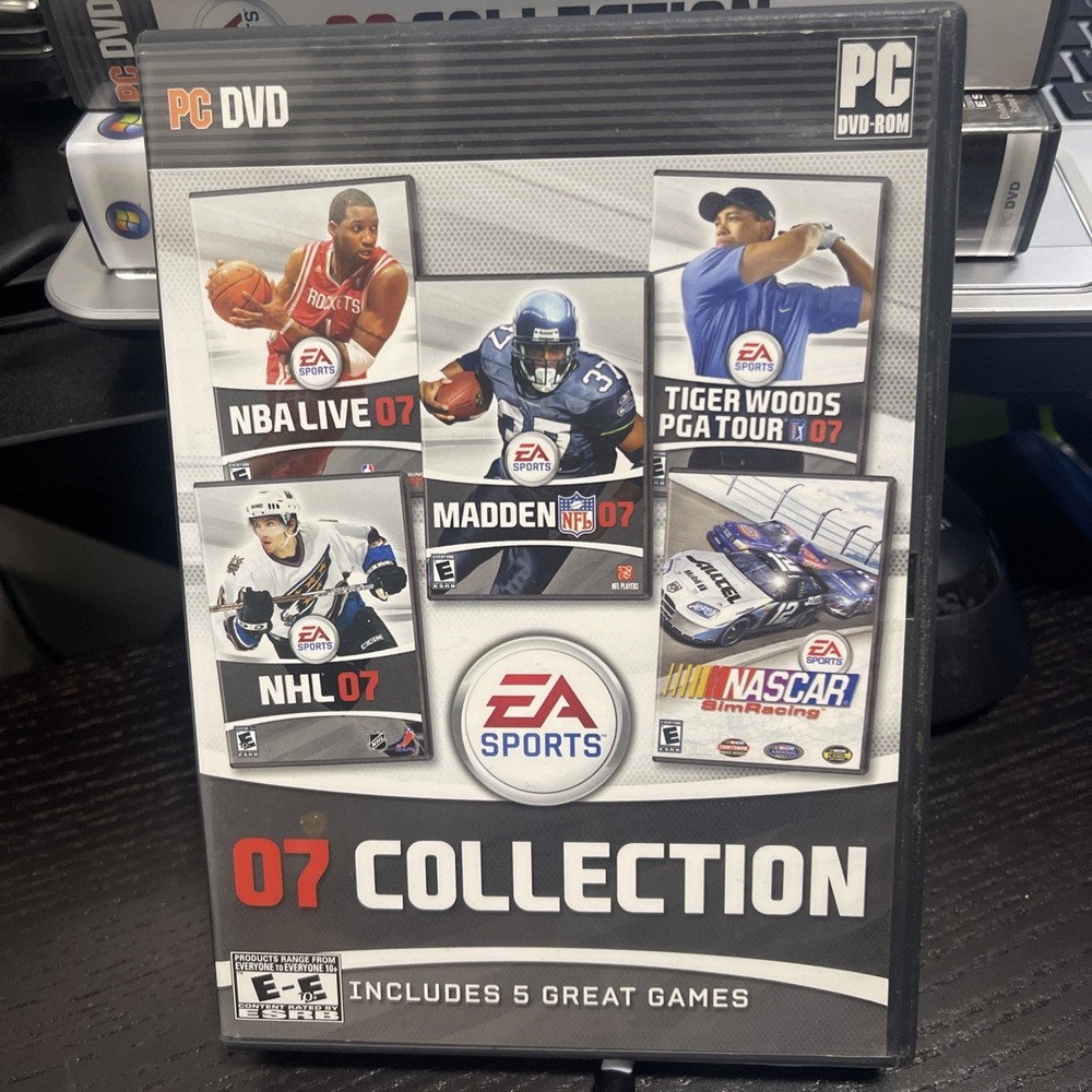 EA Sports 07 Collection (PC, 2007) NBA LIVE NHL MADDEN TIGER WOODS PGA No Nascar